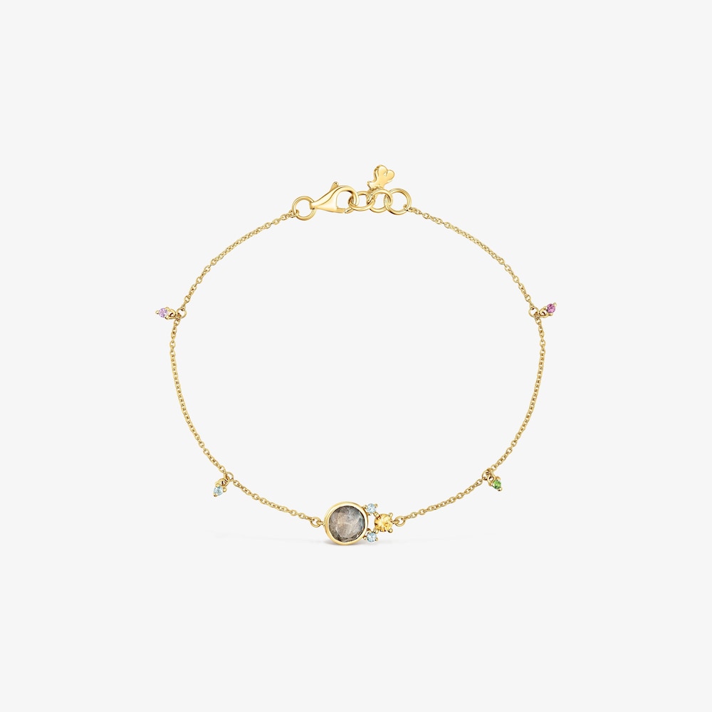 Bransoletka Virtual&nbsp;Garden wykonana ze złota z labradorytem i kamieniami szlachetnymi