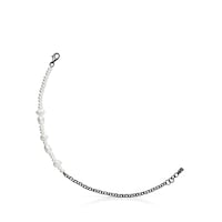 Pulsera de plata dark silver y perlas cultivadas Virtual Garden