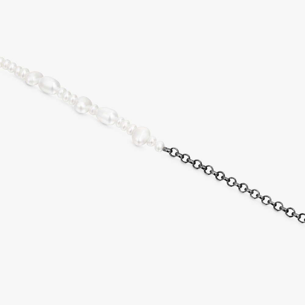 Dark silver Virtual&nbsp;Garden Bracelet with cultured pearls