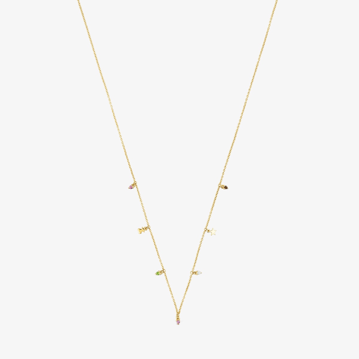 Collar De Oro Con Gemas Y Motivos Virtual Garden