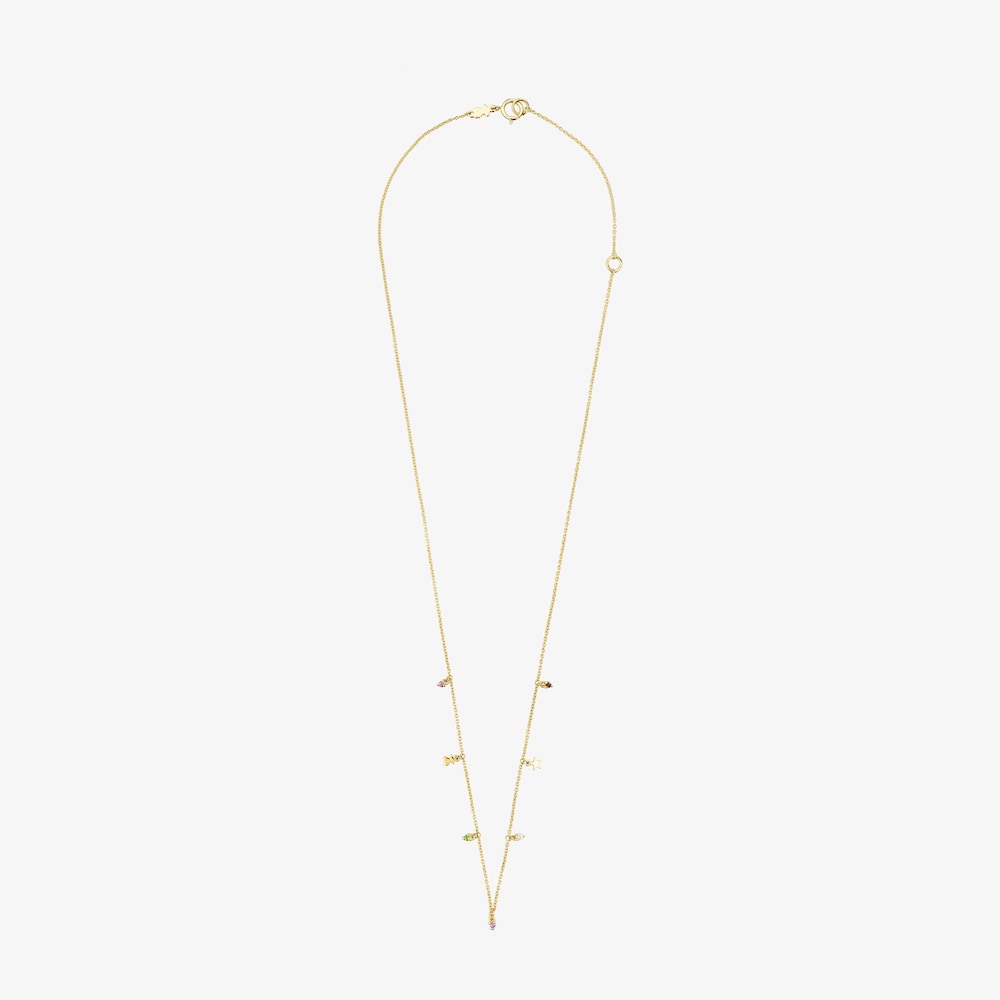 Collar de oro con gemas y motivos Virtual Garden