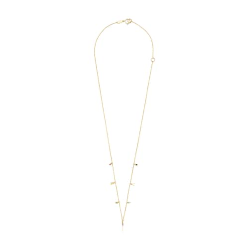 Collar de oro con gemas y motivos Virtual Garden