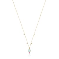 Collar de oro con calcedonia y gemas Virtual Garden