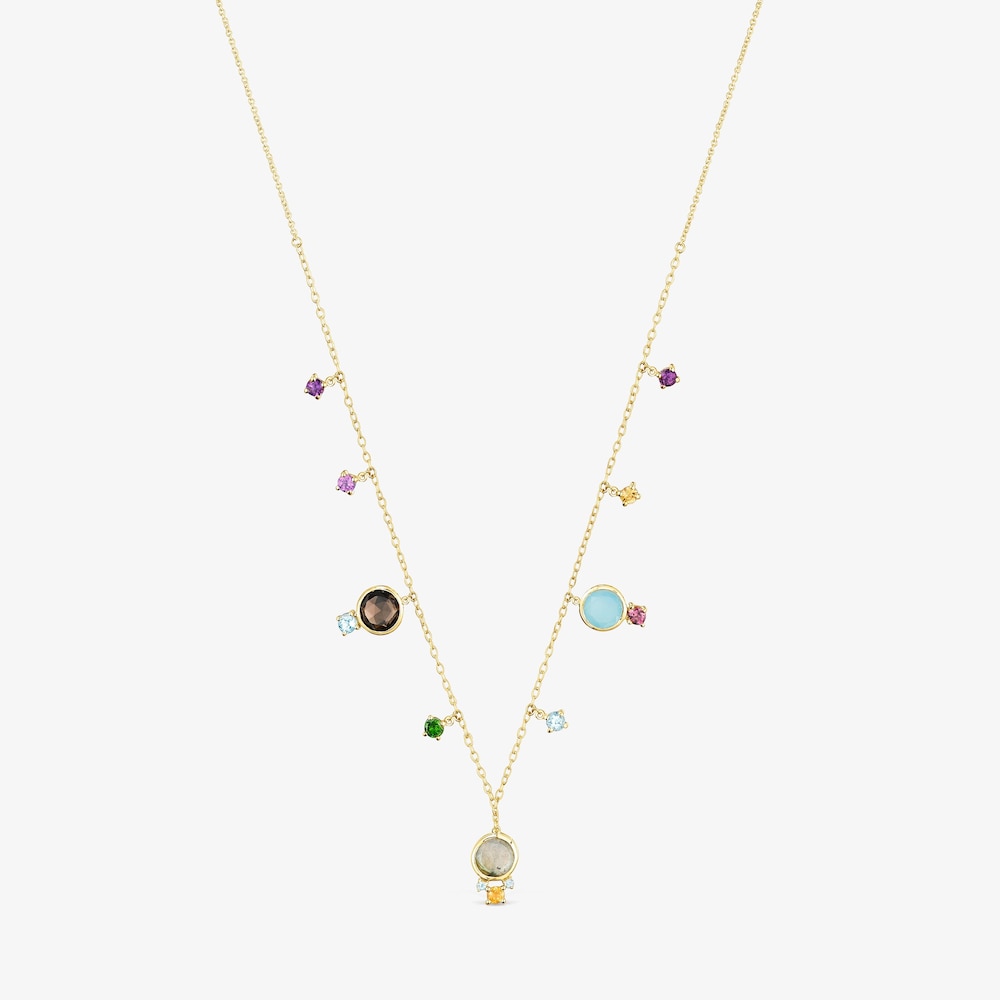 Naszyjnik Virtual&nbsp;Garden wykonany ze złota z kamieniami szlachetnymi