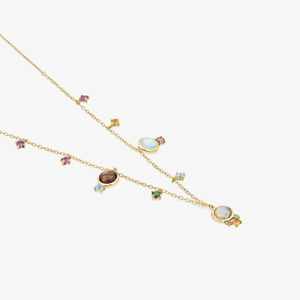 Naszyjnik Virtual&nbsp;Garden wykonany ze złota z kamieniami szlachetnymi