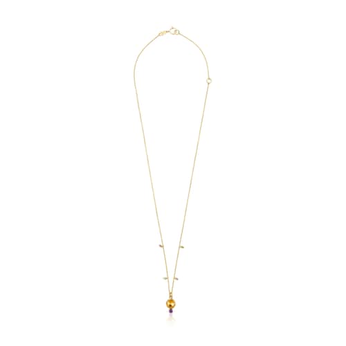Collar de oro con citrino y gemas Virtual Garden