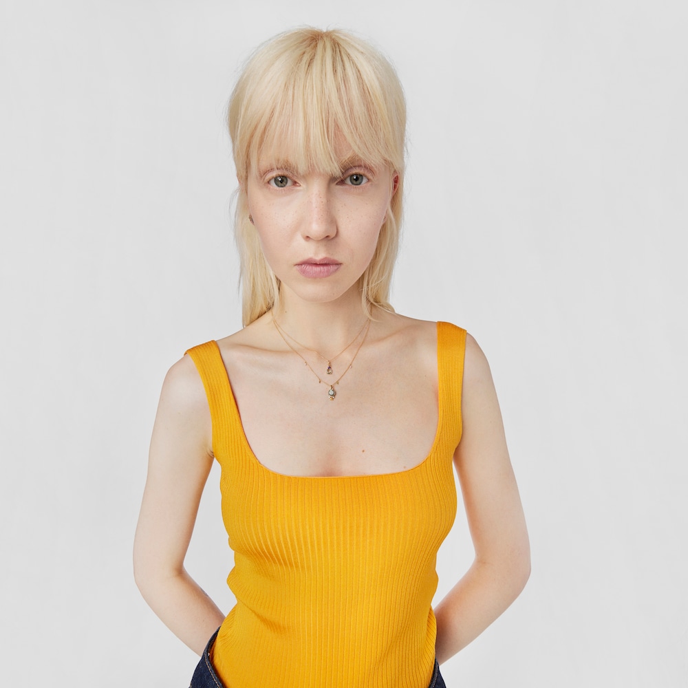 Collar de oro con labradorita y gemas Virtual Garden