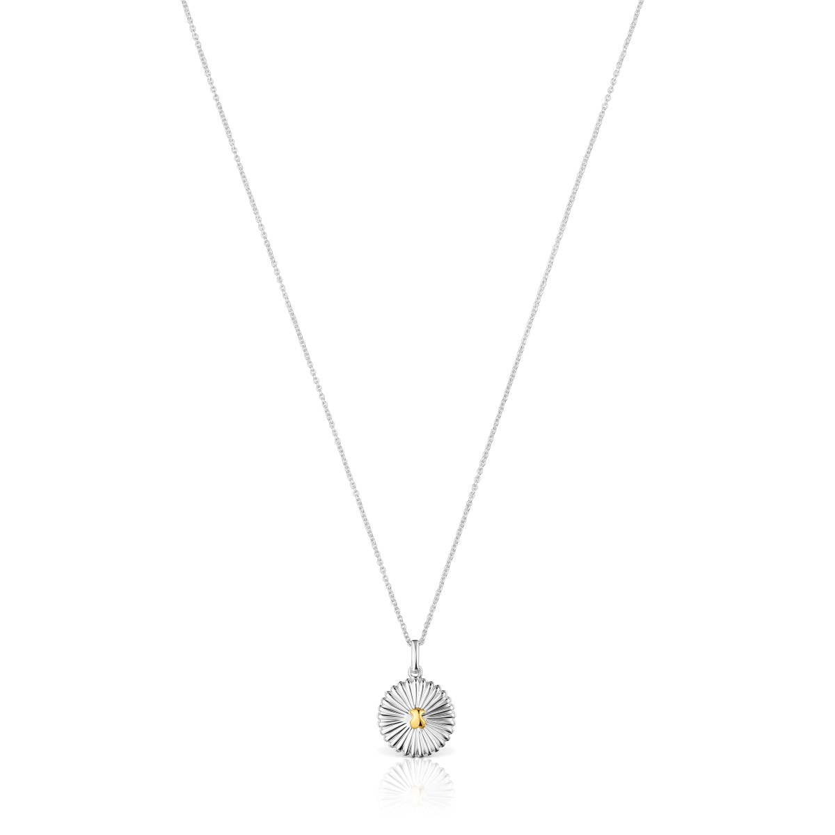 Tous - Collar De Plata Con Oso Con Baño De Oro 18 Kt Sobre Plata Virtual Garden - Plateado