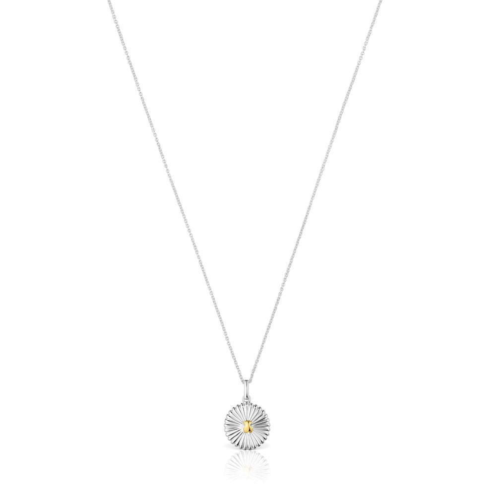 Silver and silver vermeil Virtual Garden Necklace with bear
