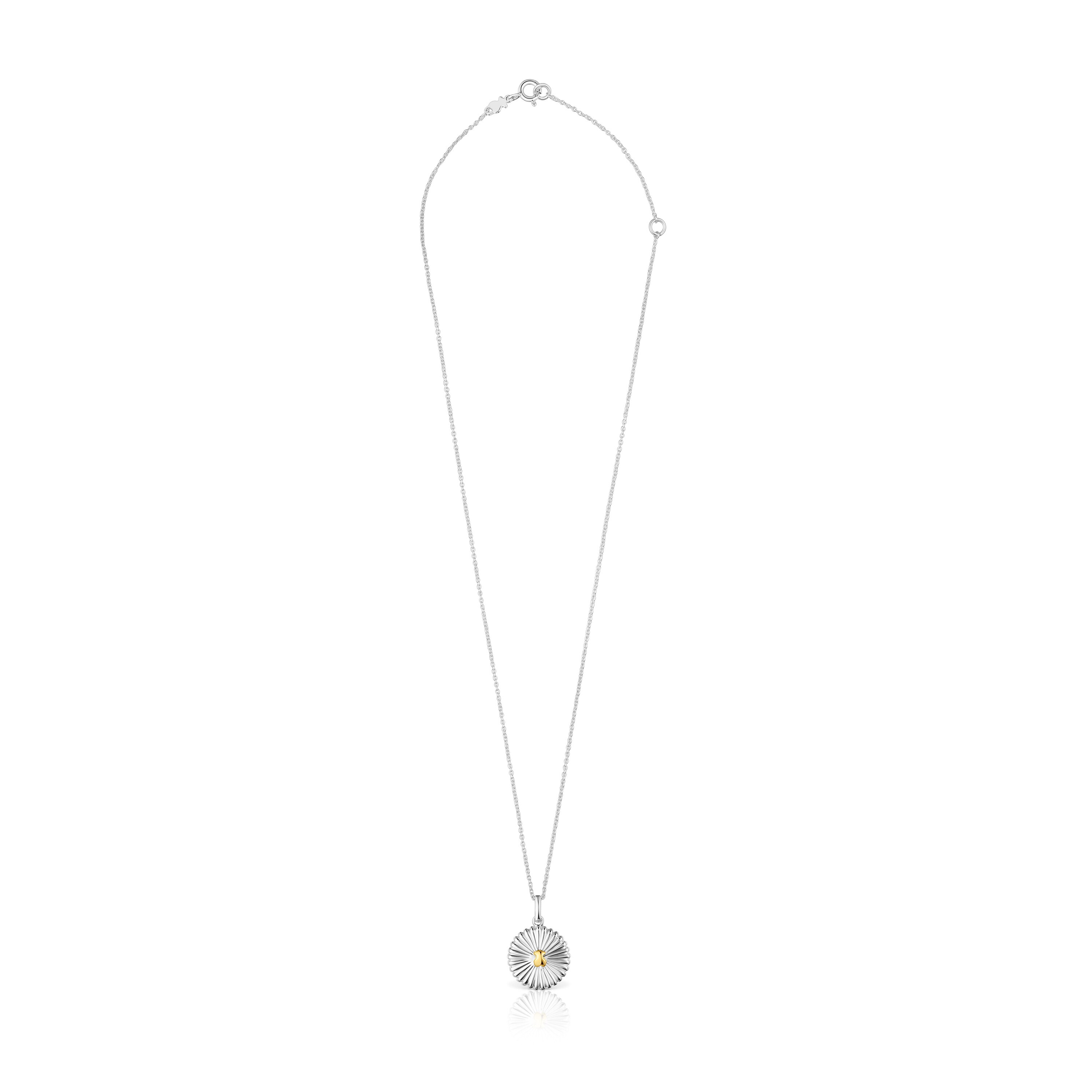 Silver and silver vermeil Virtual Garden Necklace with bear