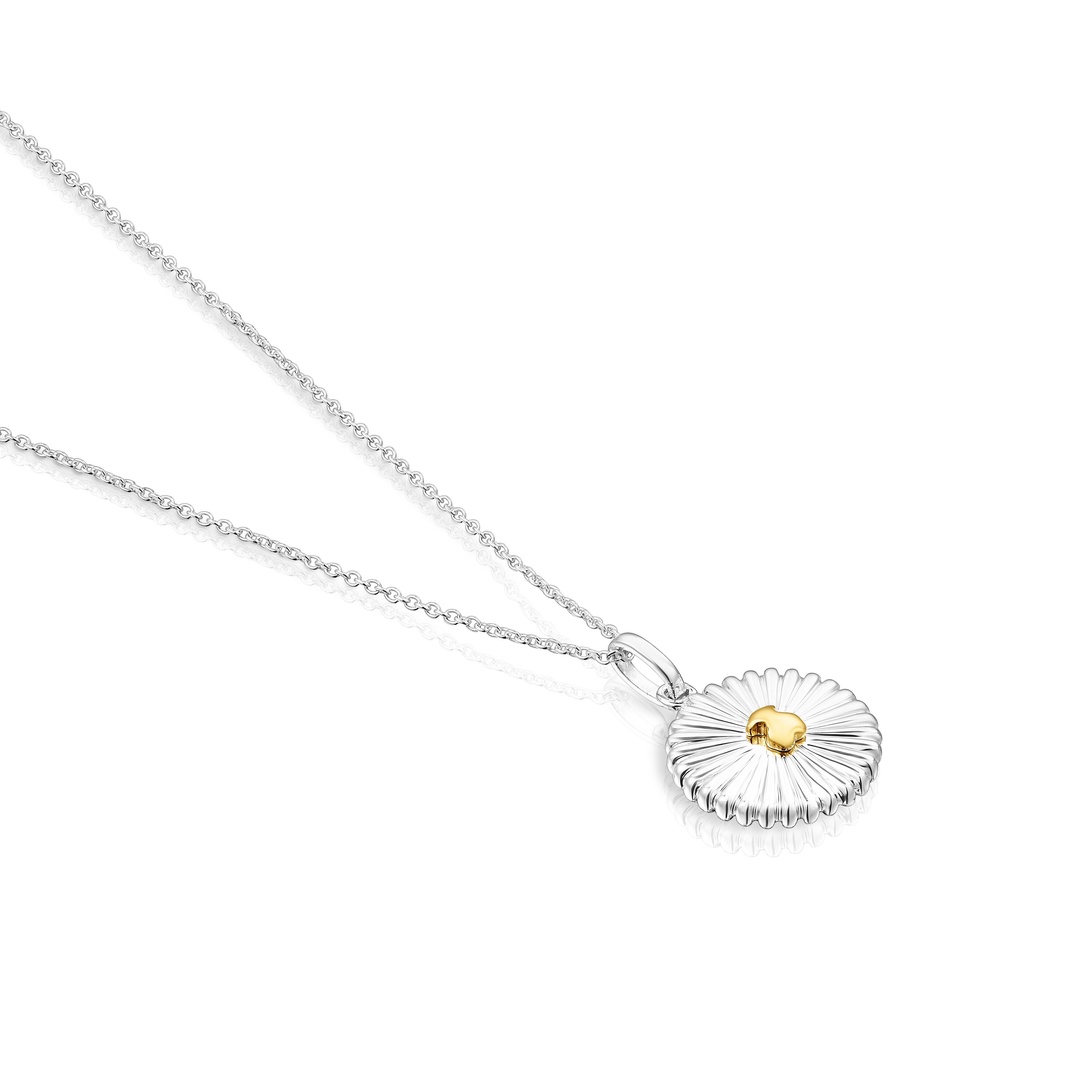Silver and silver vermeil Virtual Garden Necklace with bear