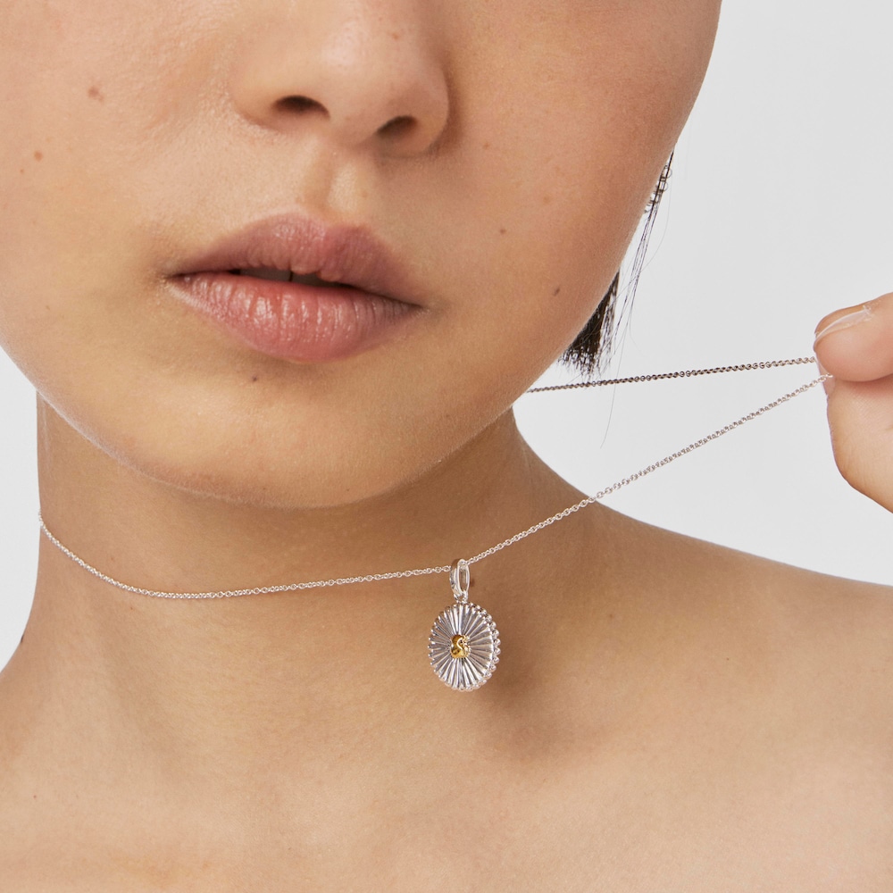 Collar de plata con oso de plata vemeil Virtual Garden