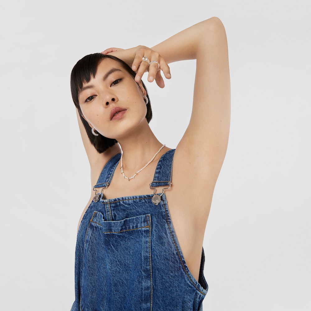 Silver and silver vermeil Virtual Garden Necklace with charms and cultured pearls