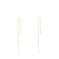 Pendientes largos de oro y gemas Virtual Garden