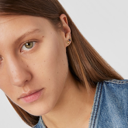 Pack de pendientes con baño de oro 18 kt sobre plata, citrino i amatista Virtual Garden