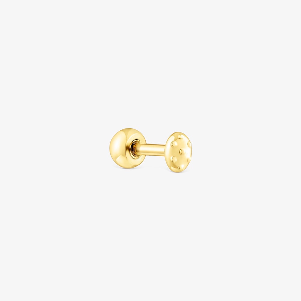 Gold-colored IP&nbsp;steel Virtual Garden Ball piercing