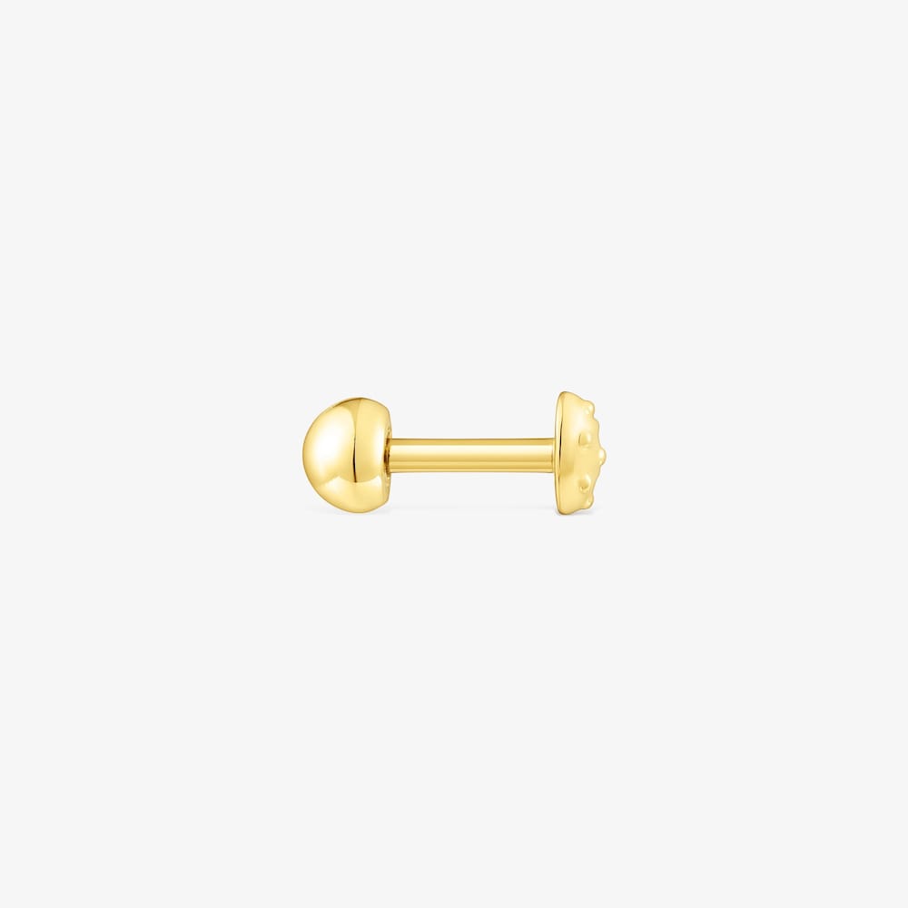 Gold-colored IP&nbsp;steel Virtual Garden Ball piercing