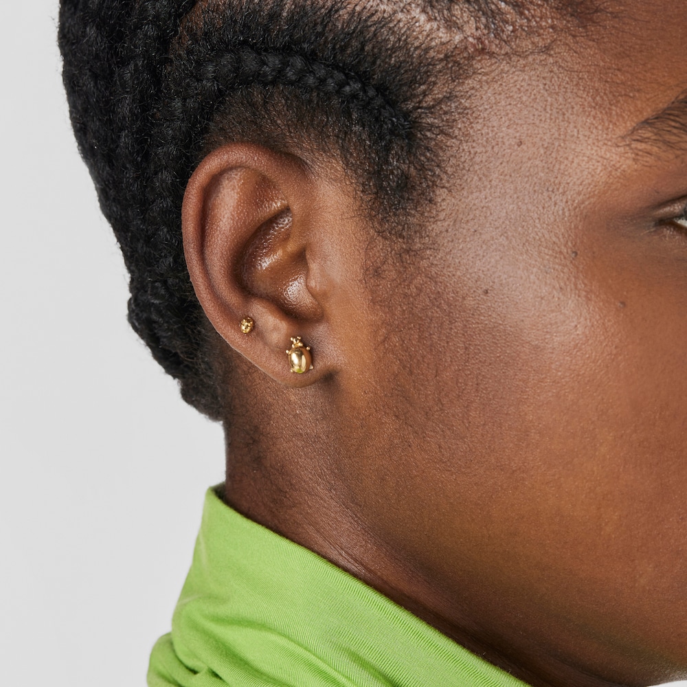 Gold-colored IP&nbsp;steel Virtual Garden Ball piercing