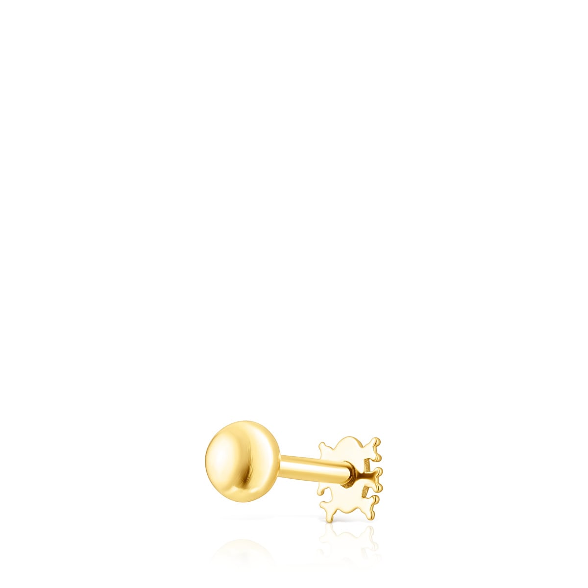 Gold-colored IP steel Virtual Garden Piercing motif