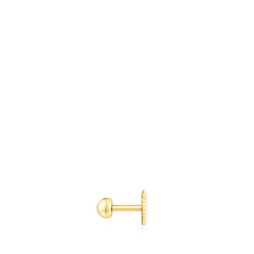 Gold-colored IP steel Virtual Garden Caterpillar piercing