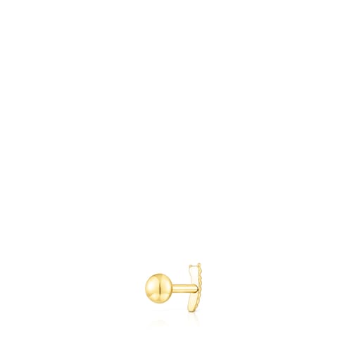 Gold-colored IP steel Virtual Garden Caterpillar piercing