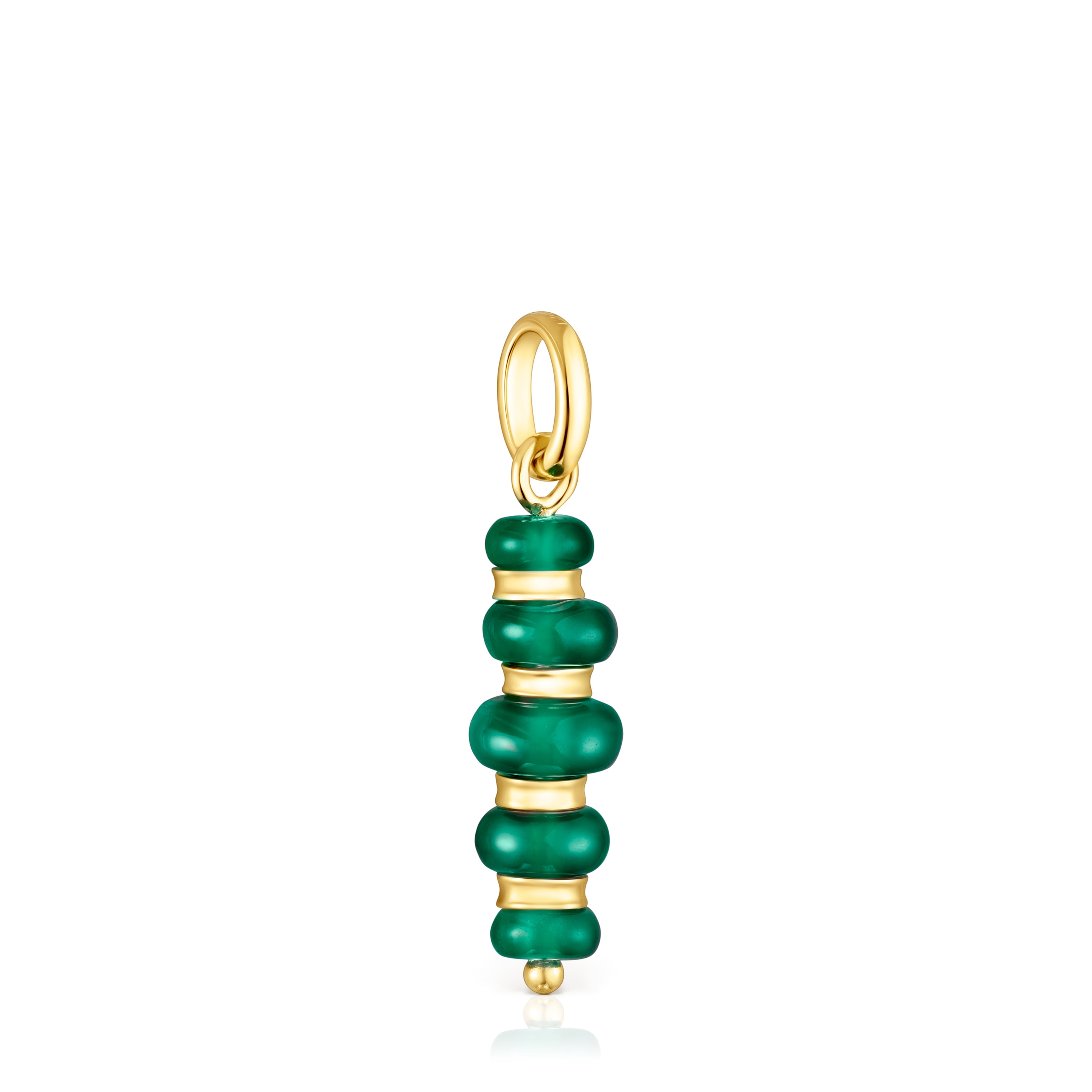 Silver vermeil Virtual Garden Pendant with chalcedony