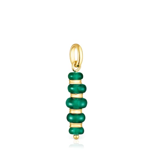 Silver vermeil Virtual Garden Pendant with chalcedony