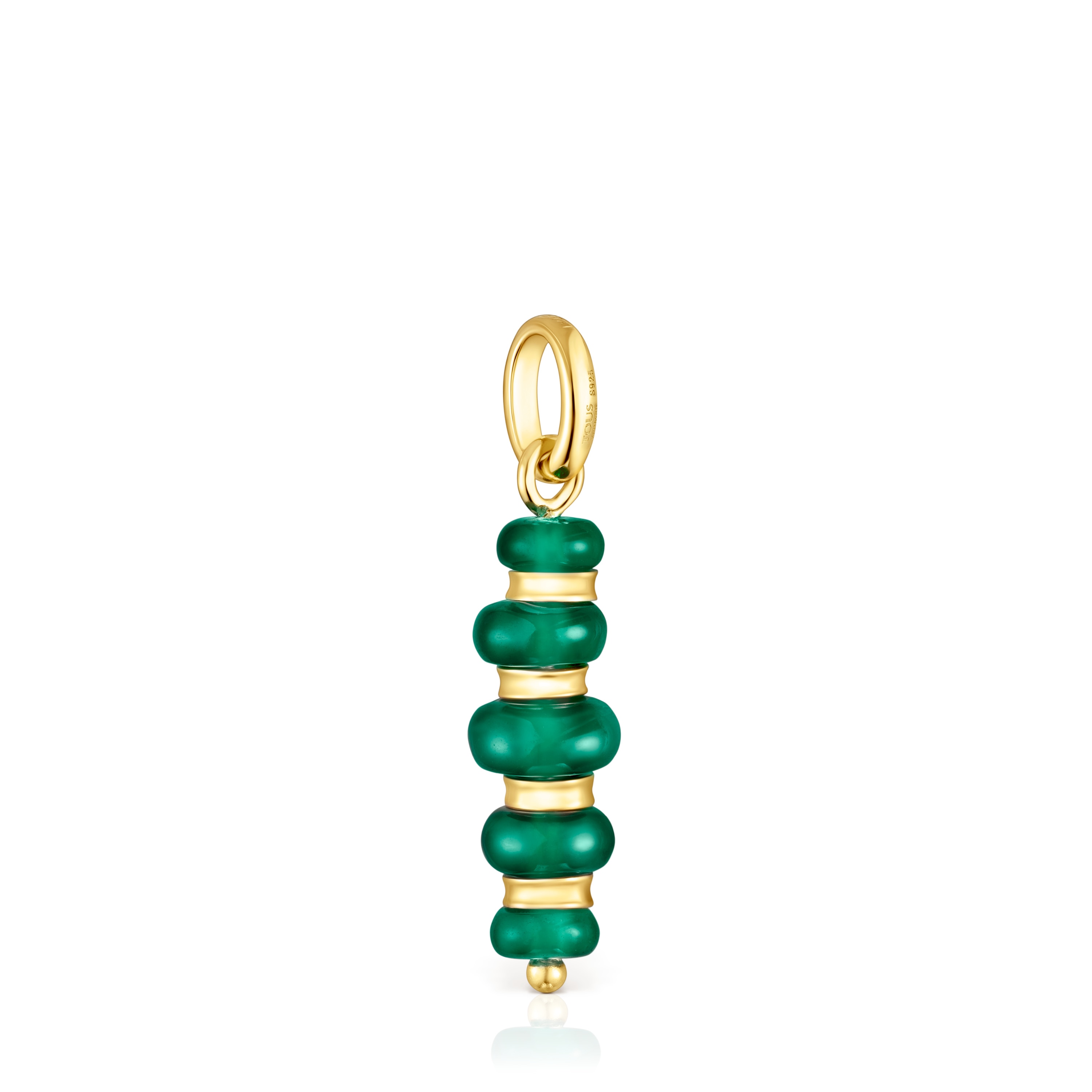 Silver vermeil Virtual Garden Pendant with chalcedony
