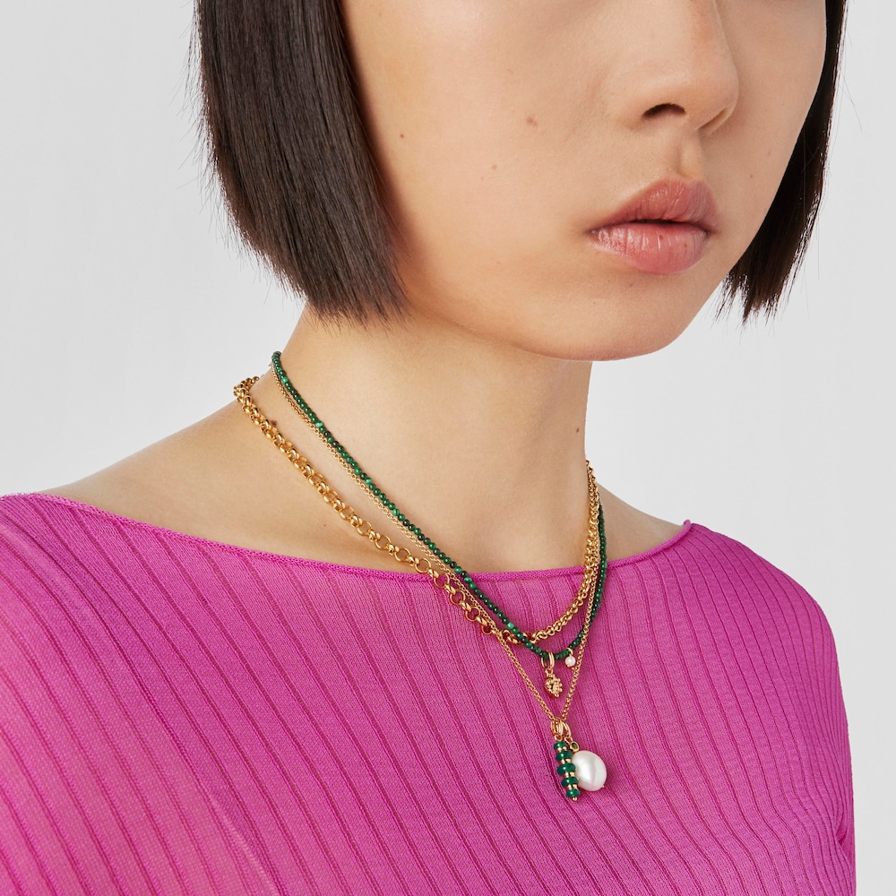 Př&iacute;věsek Virtual&nbsp;Garden z&nbsp;pozlacen&eacute;ho stř&iacute;bra s&nbsp;chalcedonem