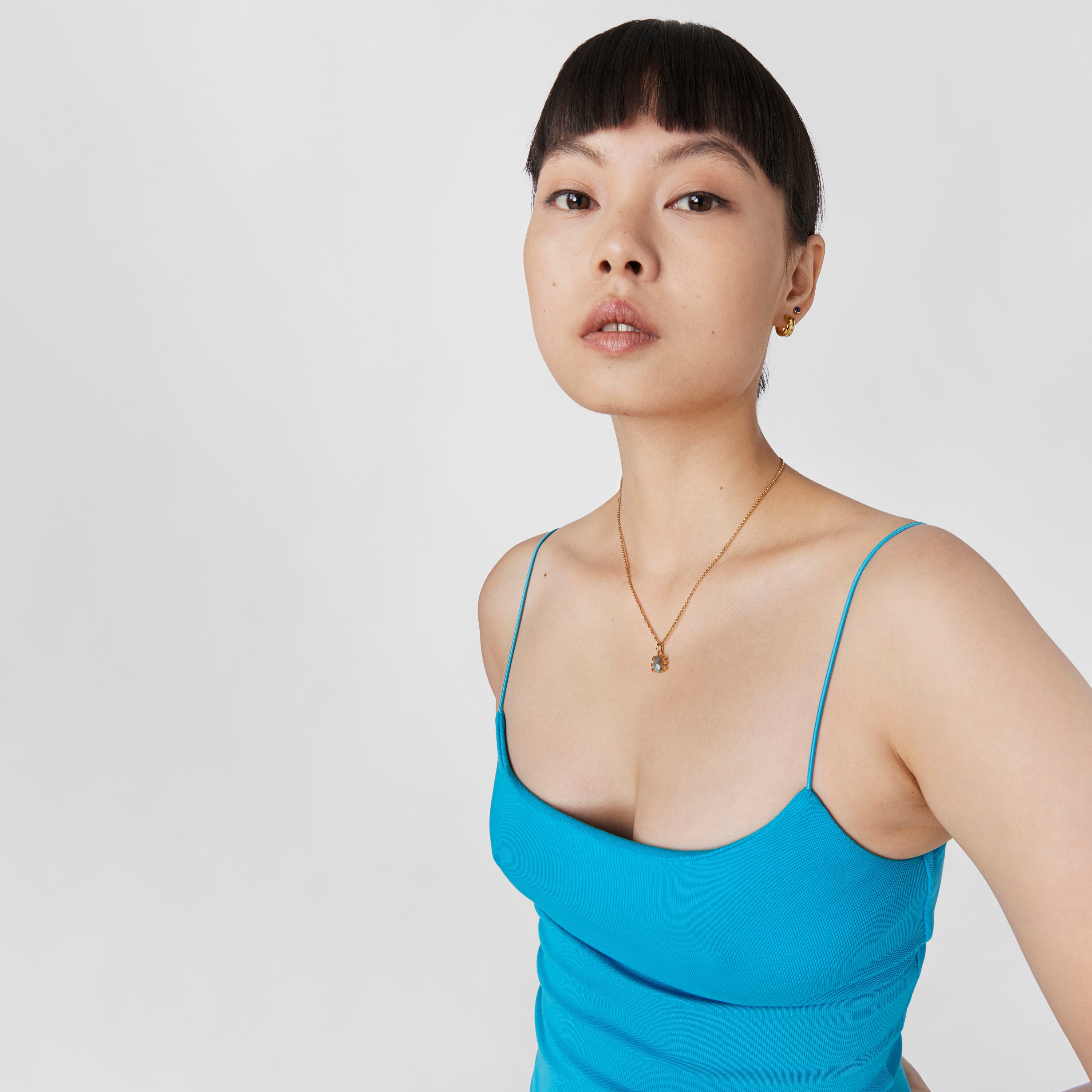 Silver vermeil Virtual Garden Pendant with labradorite and carnelian