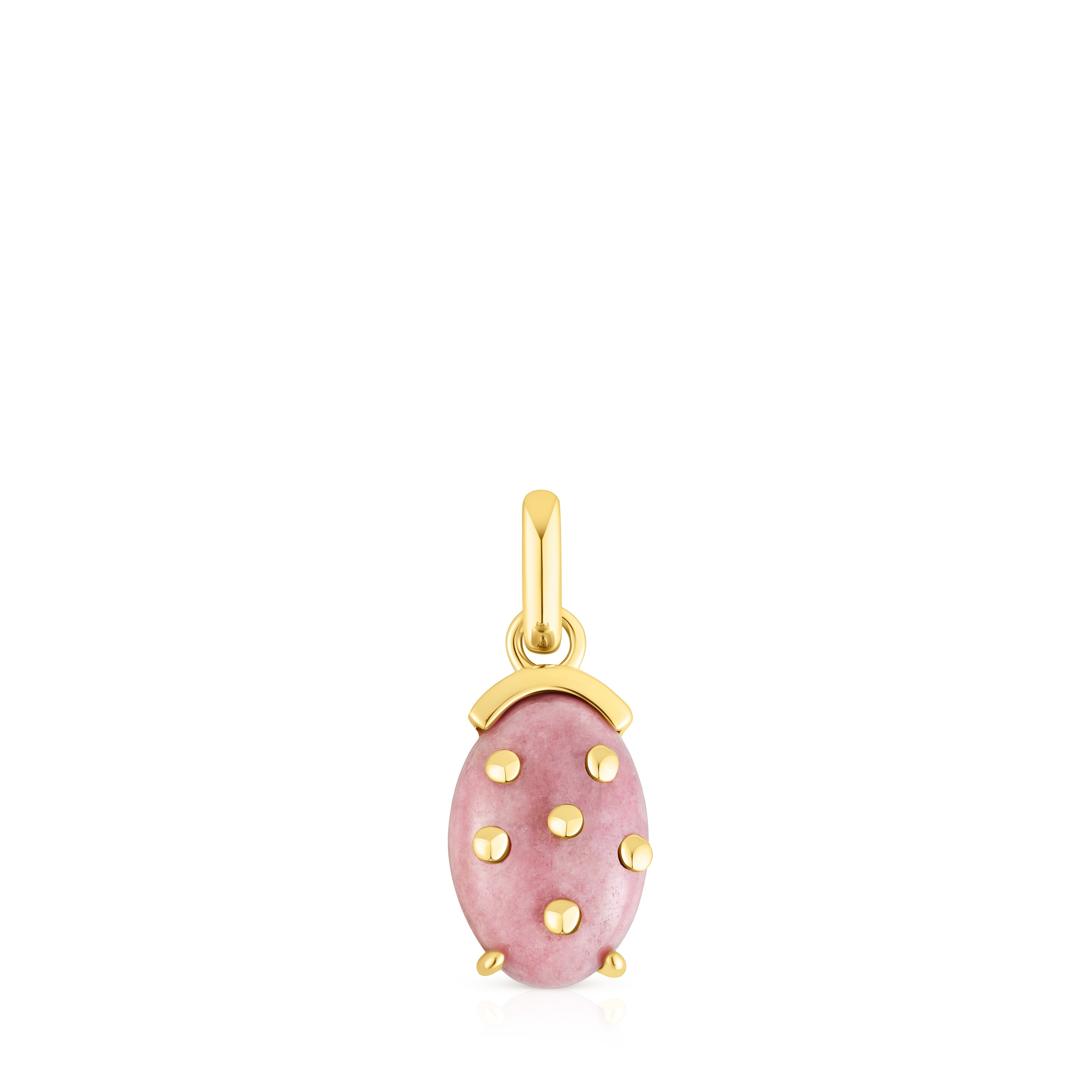 Silver vermeil Virtual Garden Pendant with rhodonite