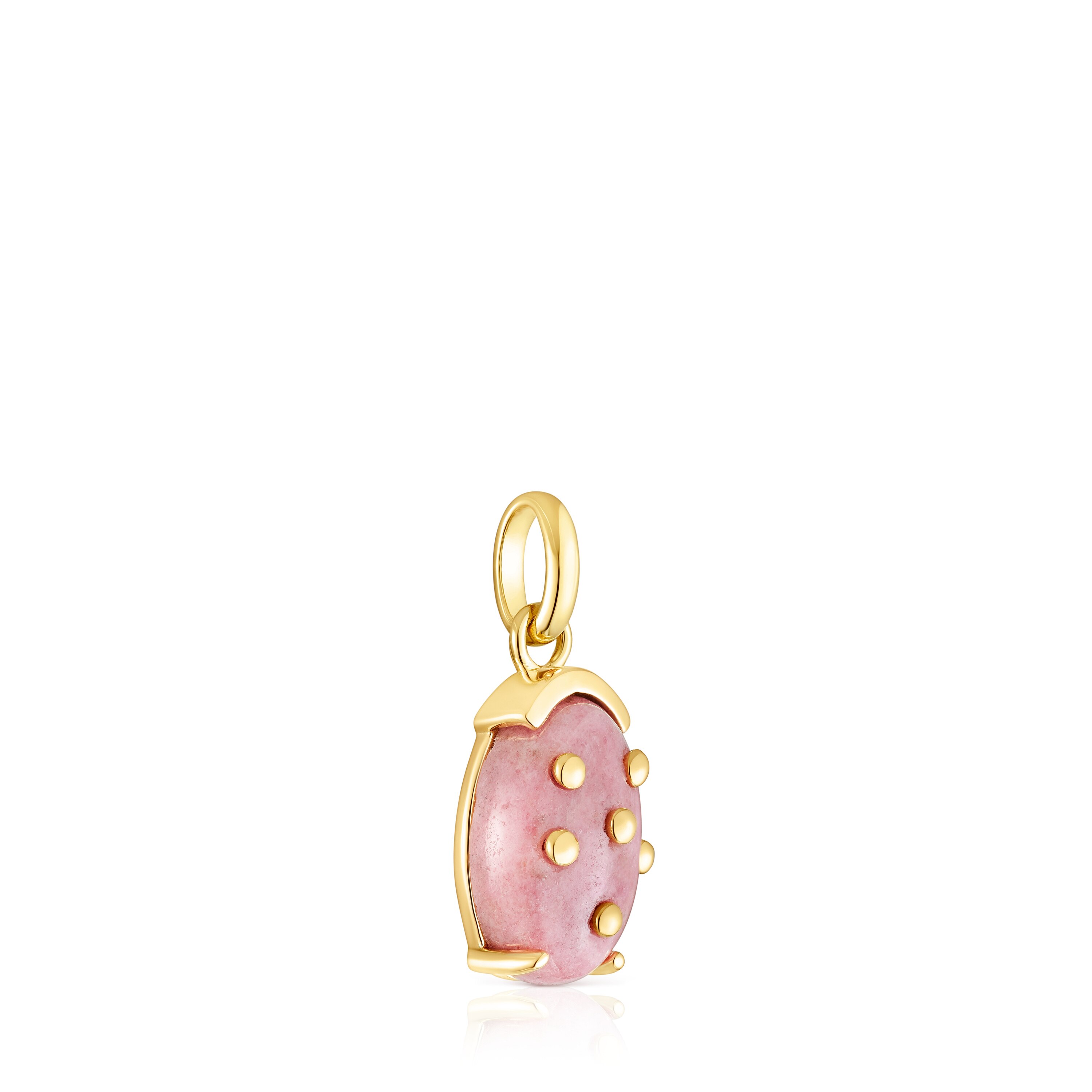 Silver vermeil Virtual Garden Pendant with rhodonite