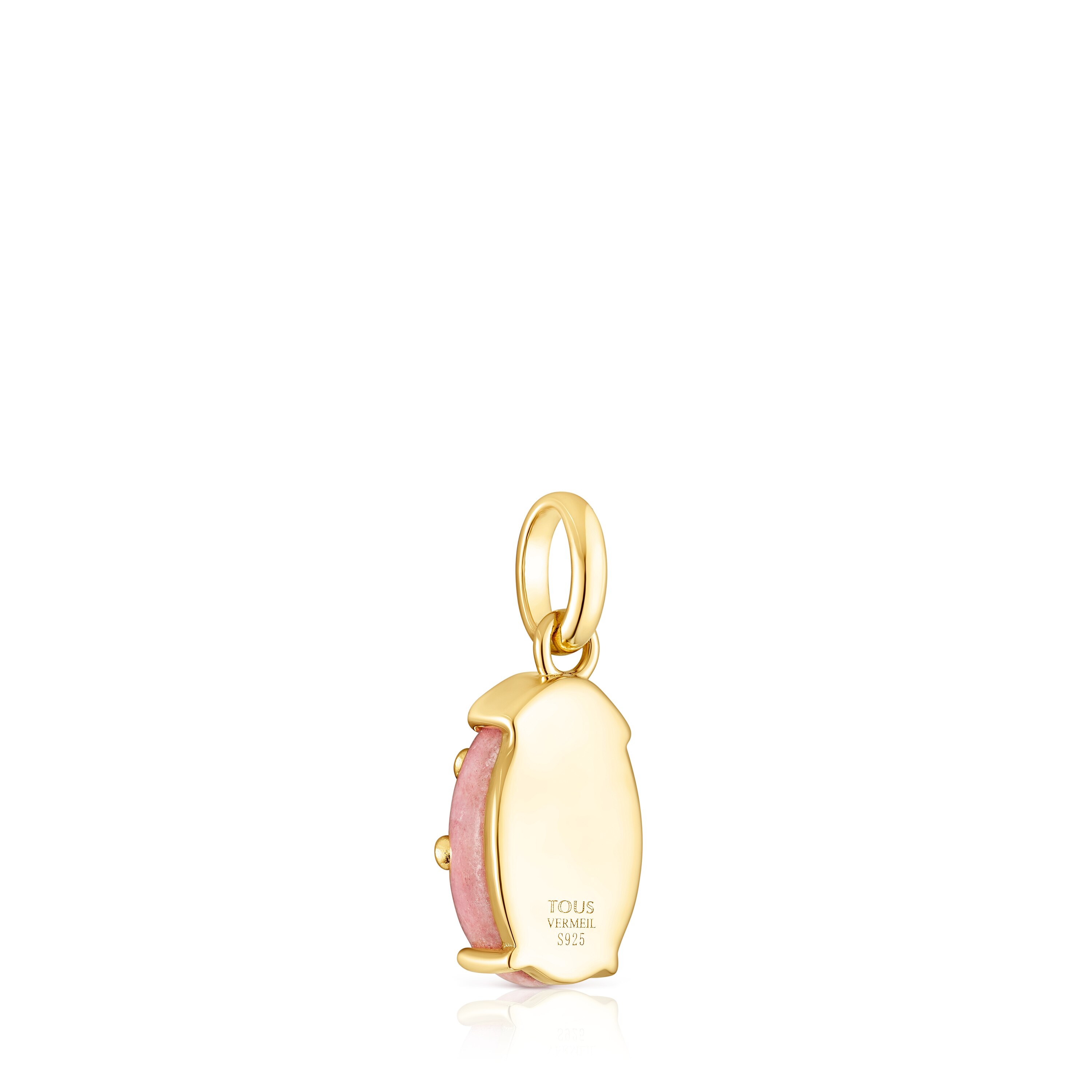 Silver vermeil Virtual Garden Pendant with rhodonite