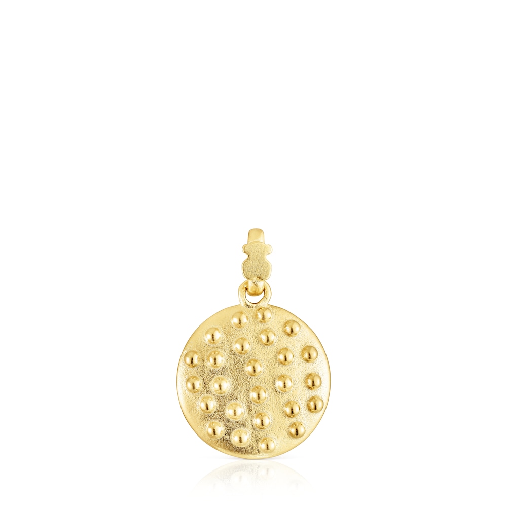 Colgante medalla con baño de oro 18 kt sobre plata Virtual Garden image number 0