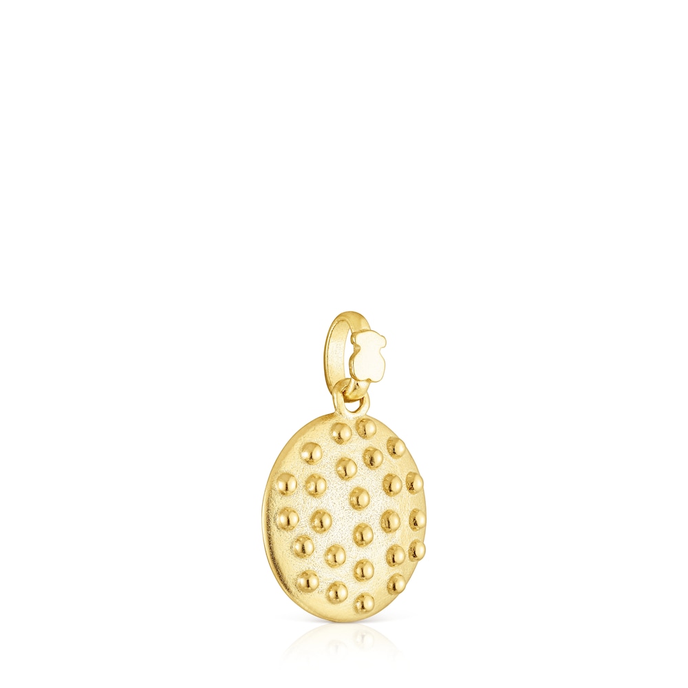 Colgante medalla con baño de oro 18 kt sobre plata Virtual Garden image number 1