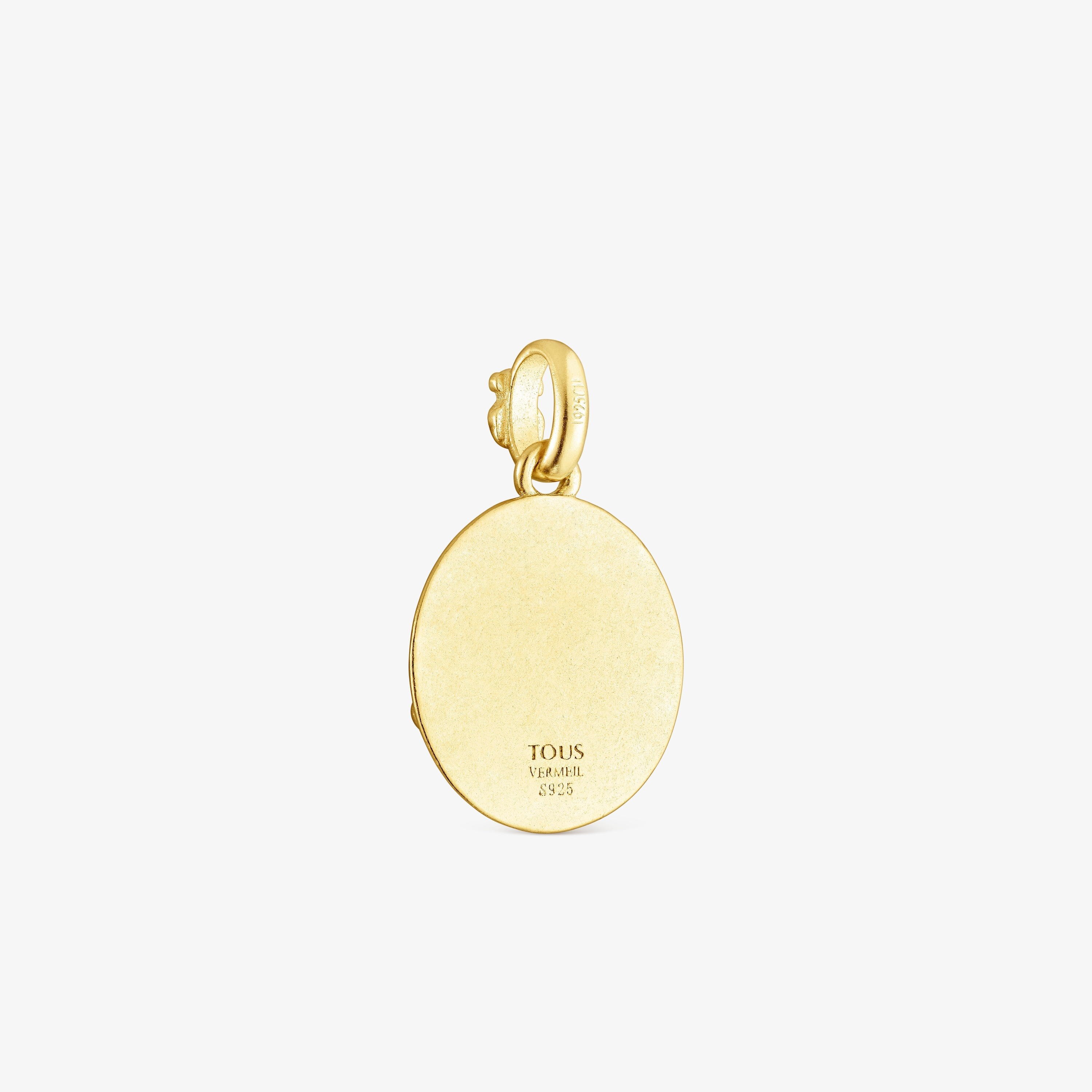 Silver vermeil Virtual Garden Medallion pendant