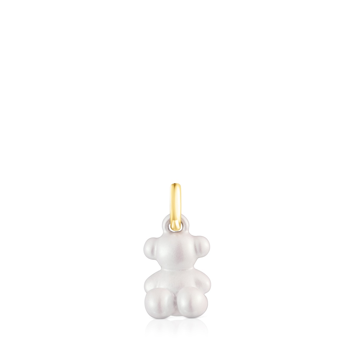 Small Bold Bear white steel bear Pendant