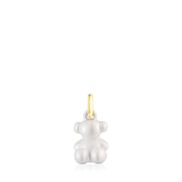 Small Bold Bear white steel bear Pendant