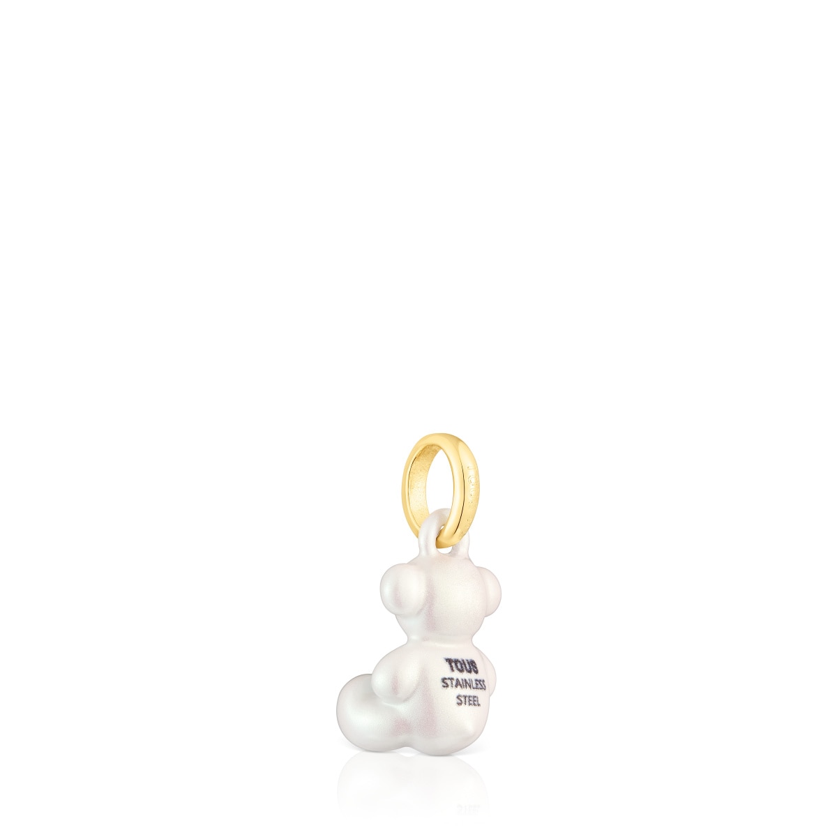 Small Bold Bear white steel bear Pendant