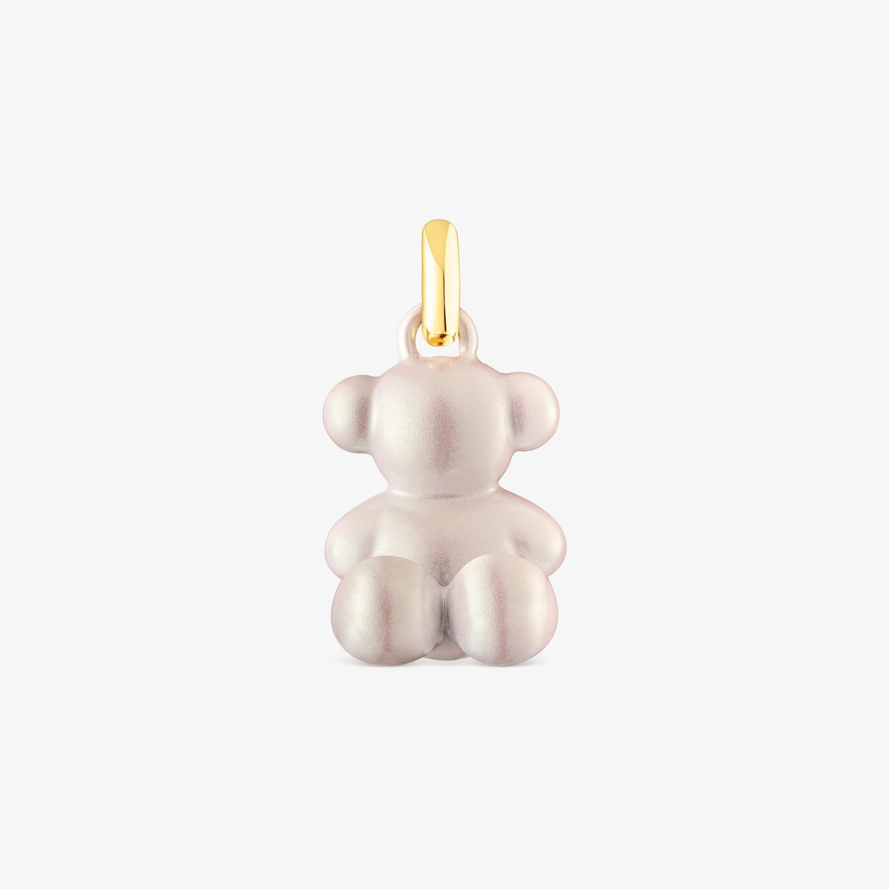 Bold Bear white steel bear Pendant