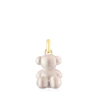 Bold Bear white steel bear Pendant