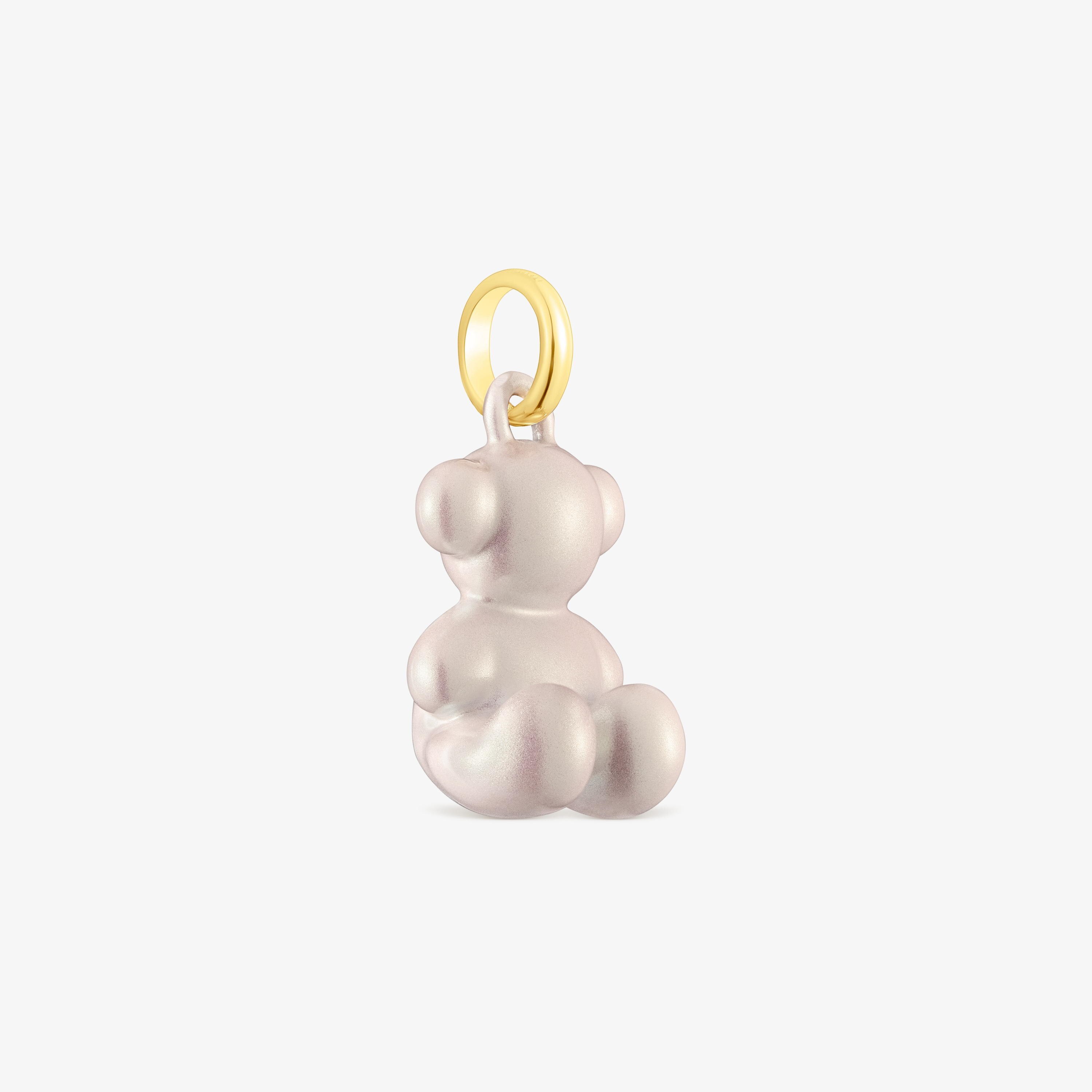 Bold Bear white steel bear Pendant
