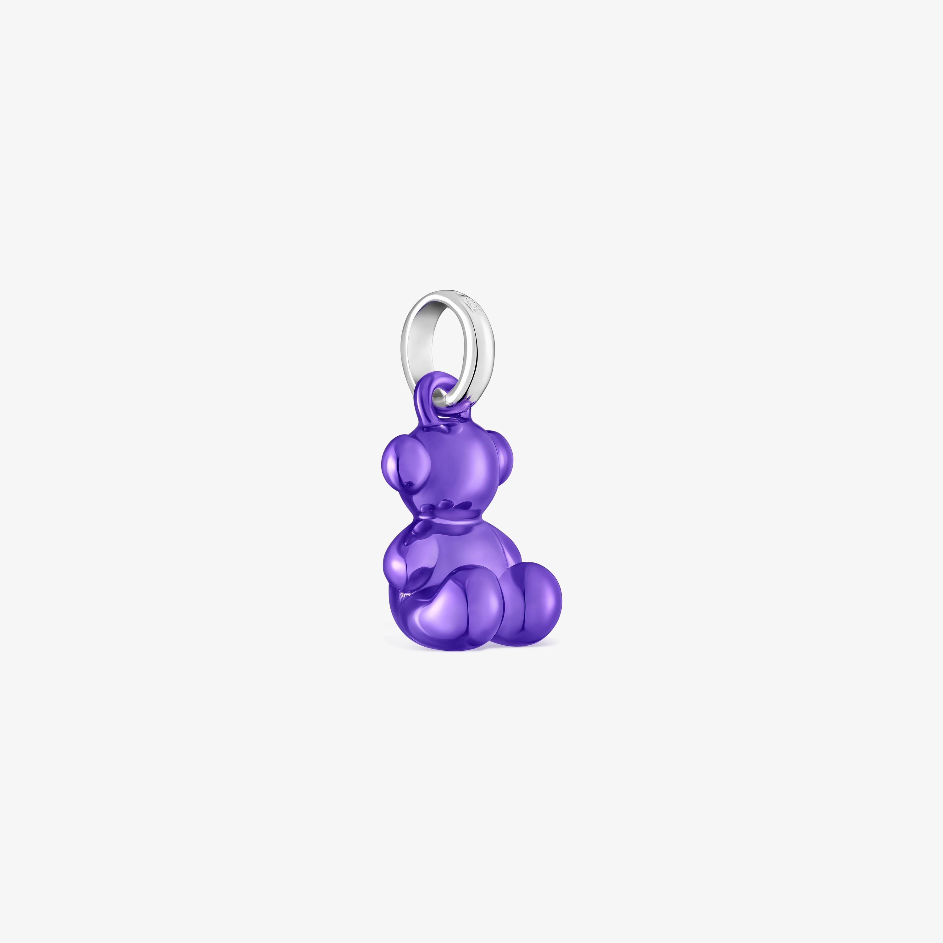 Bold Bear lilac steel bear Pendant