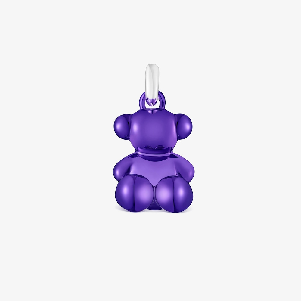 Bold Bear lilac steel bear Pendant