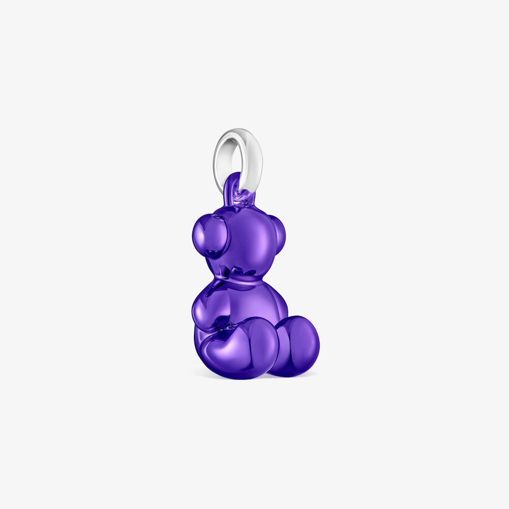 Bold Bear lilac steel bear Pendant