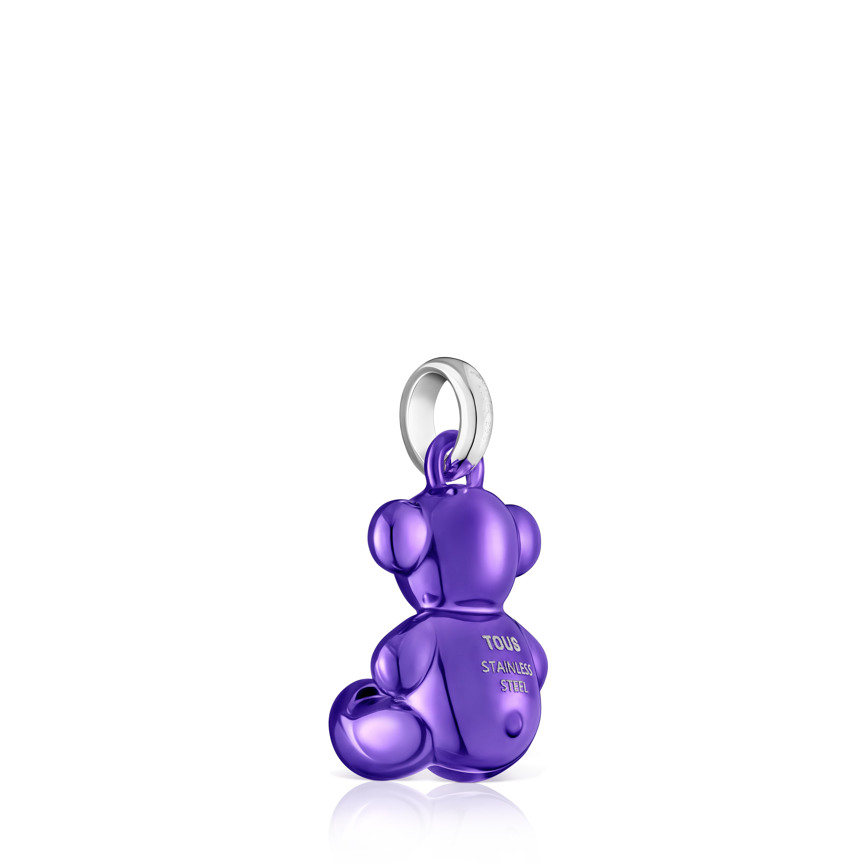 Bold Bear lilac steel bear Pendant