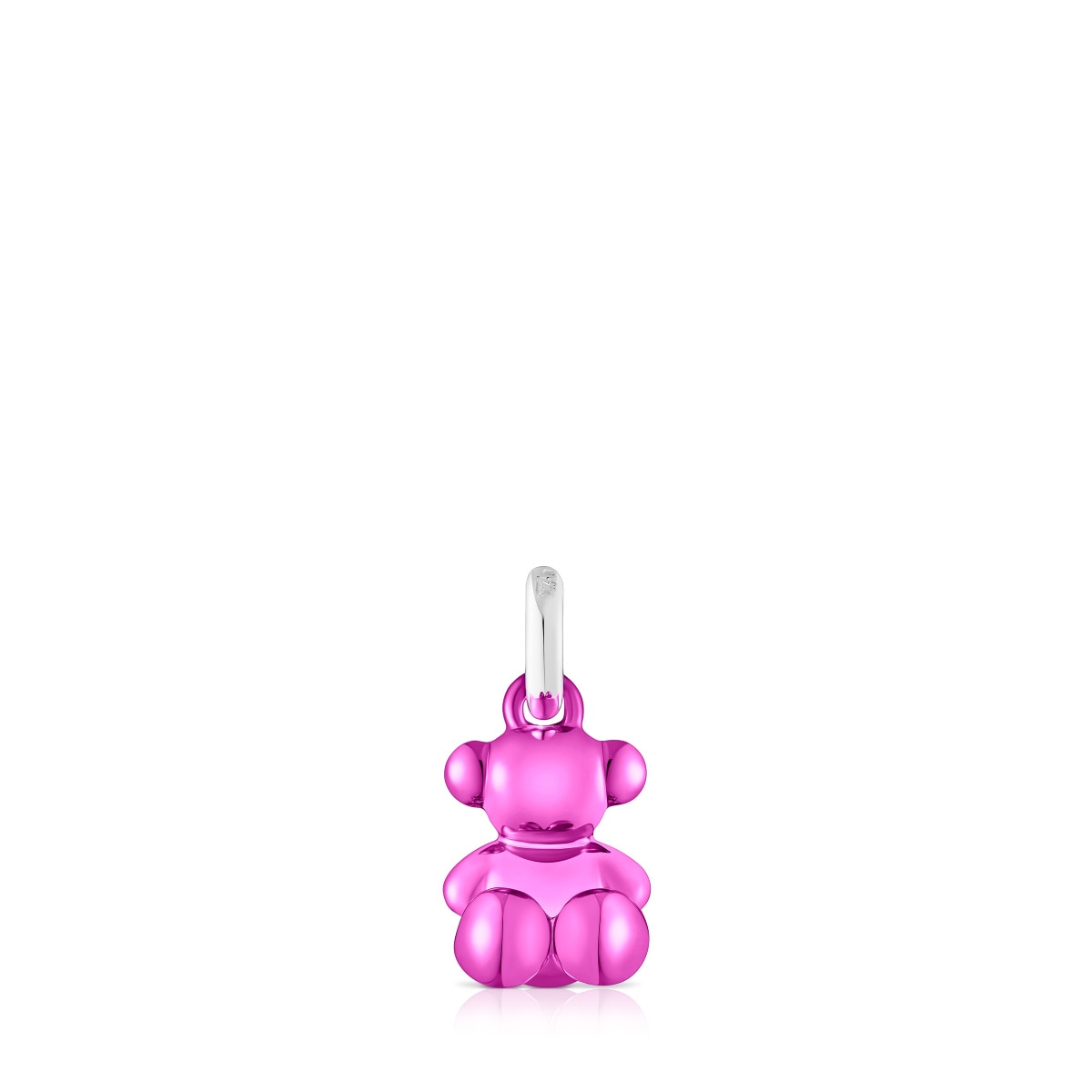 Small Bold Bear pink steel bear Pendant