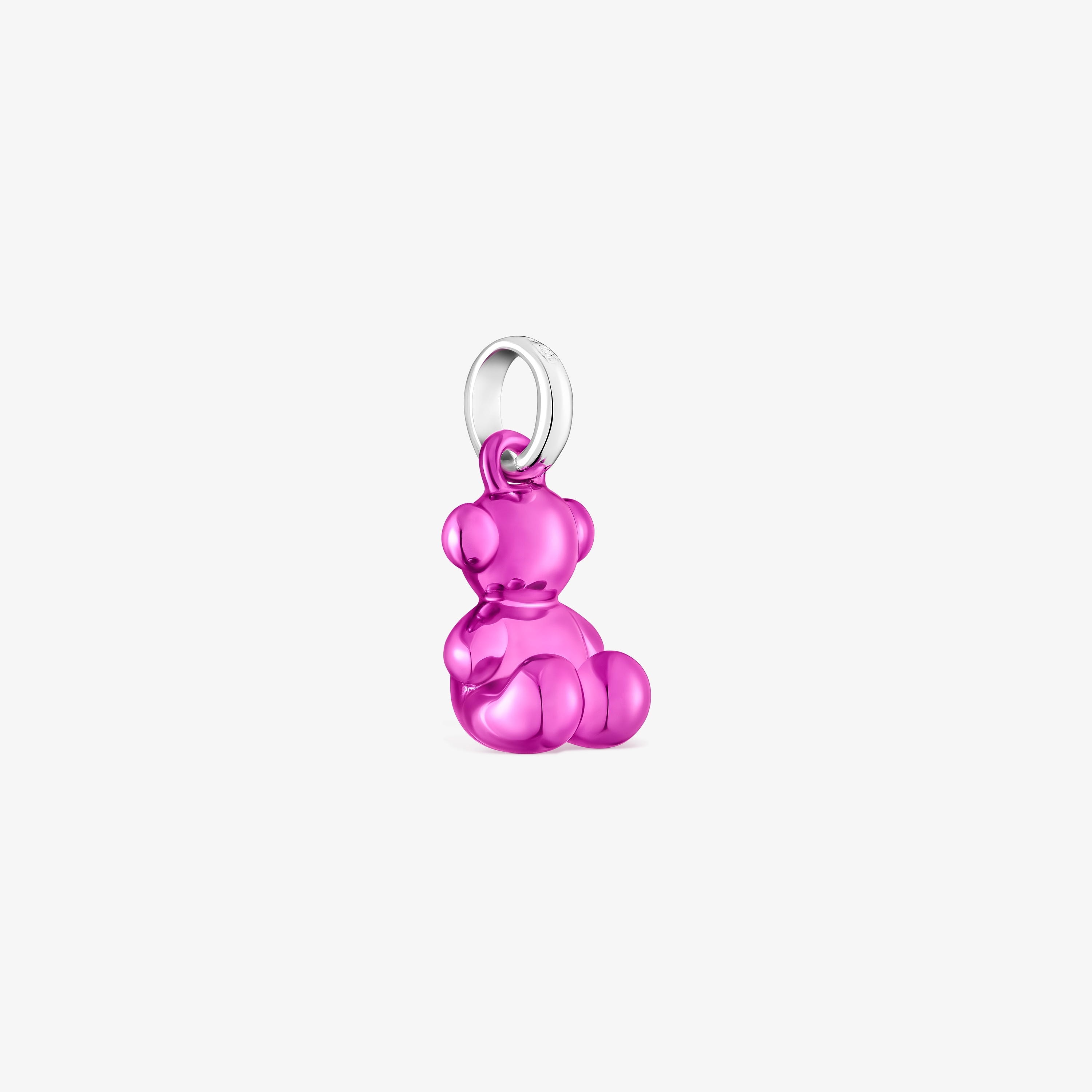 Bold Bear pink steel bear Pendant