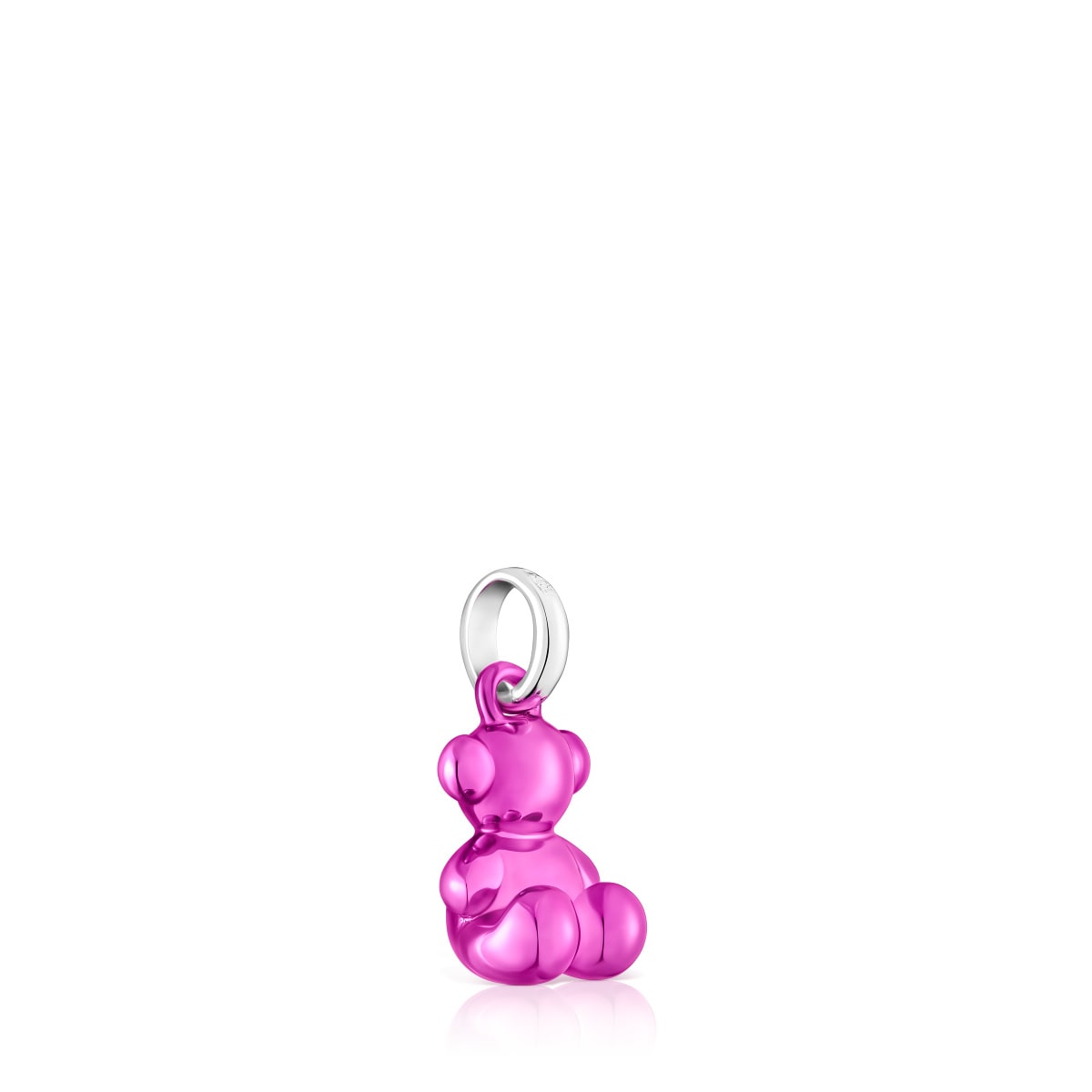 Small Bold Bear pink steel bear Pendant