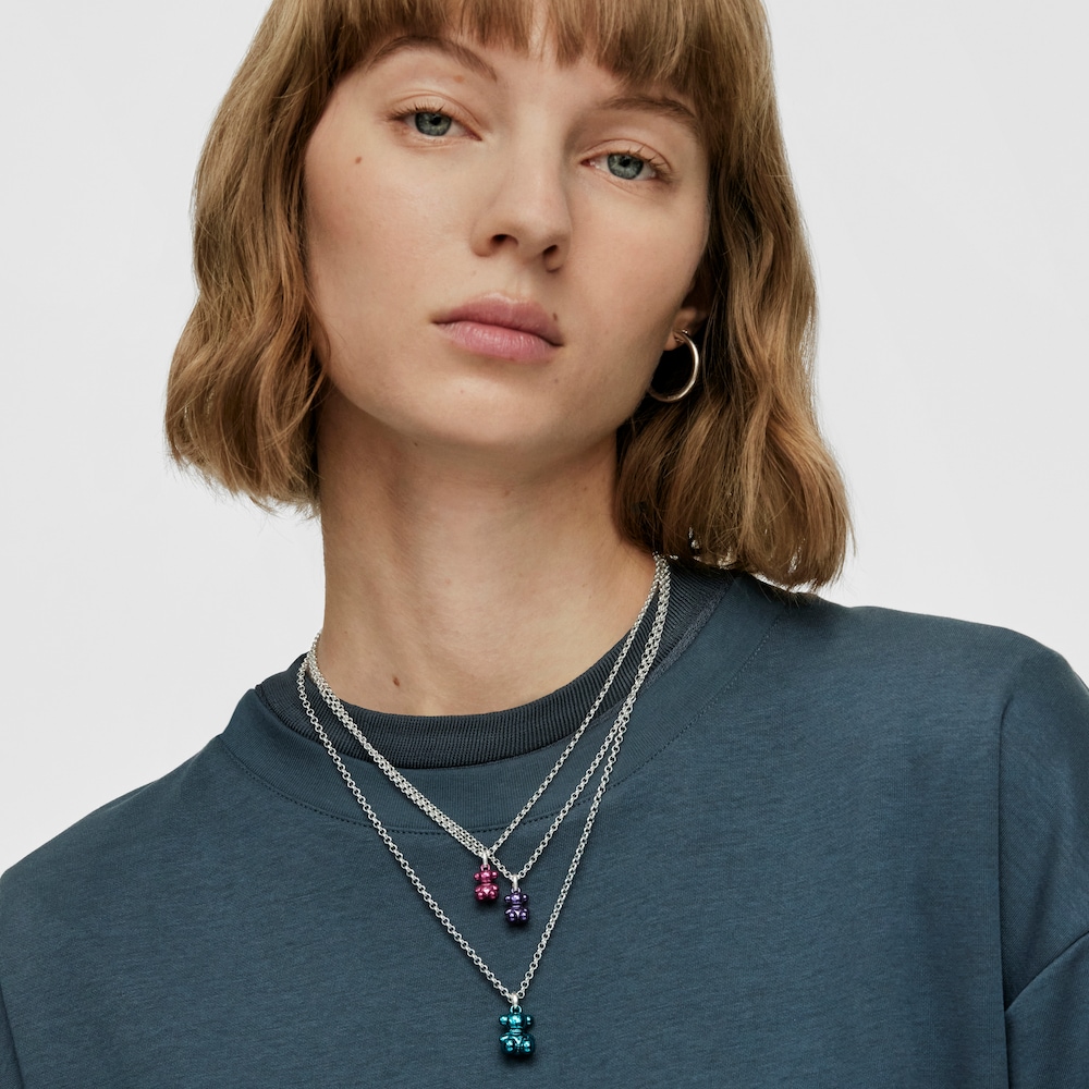 Mały wisiorek Bold Bear r&oacute;żowa stal miś